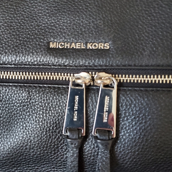 Michael kors pebble leather backpack black silver chain bag WOMEN'S - Picture 10 of 12